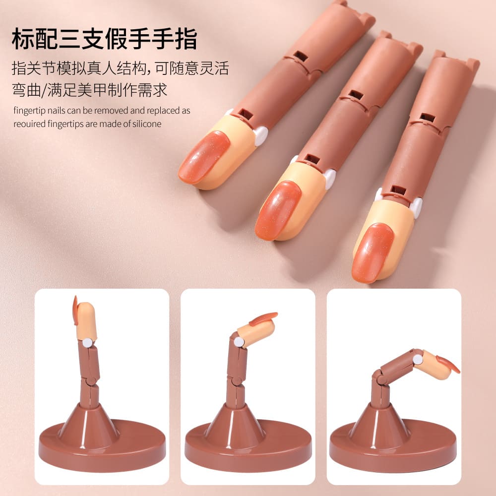 Acrylic manicure practice hand model manicure finger practice training manicure fake prompt display tool - Image 12