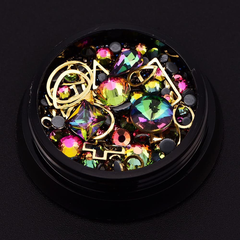 Mix Style Small Beads Crystal Decorations DIY Craft Flat Diamonds Colorful Nail Art Metal Rivet Resin Jewelry - Image 8