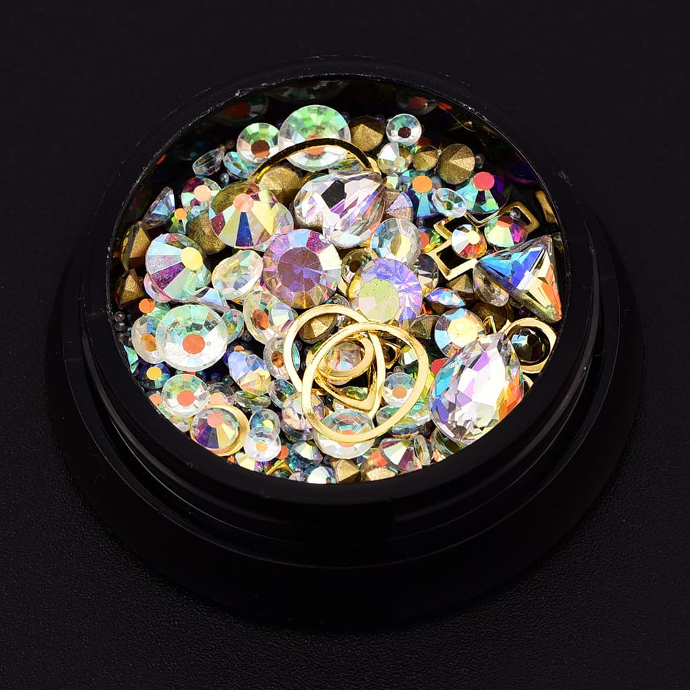 Mix Style Small Beads Crystal Decorations DIY Craft Flat Diamonds Colorful Nail Art Metal Rivet Resin Jewelry - Image 7