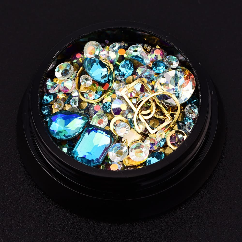 Mix Style Small Beads Crystal Decorations DIY Craft Flat Diamonds Colorful Nail Art Metal Rivet Resin Jewelry - Image 6