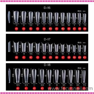 Extra Long Straight Clear Acrylic Gel Technique Nails Dual Nail Mold Extension Tips Mold Dual Form C Curve Tip