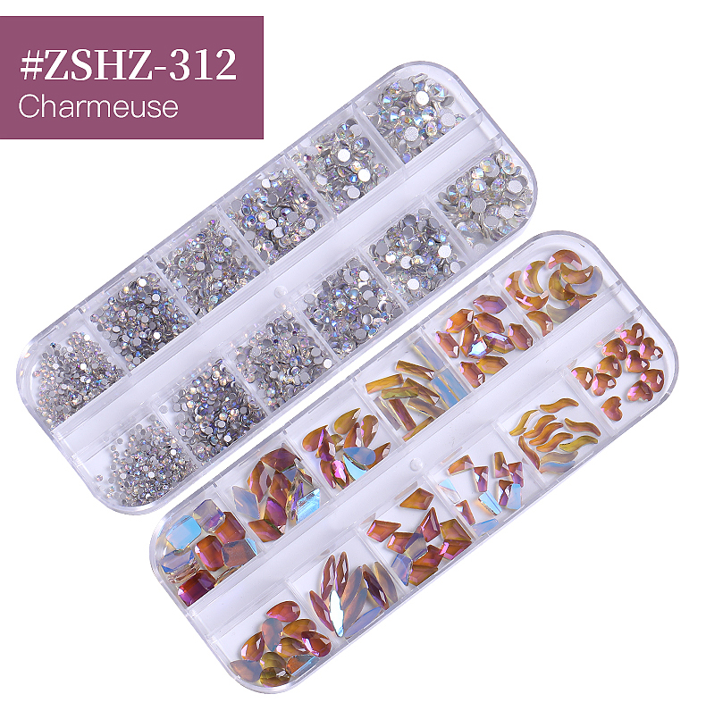 24 Grid Nail Rhinestone Crystal Stone Multi-Shape Round Beads Rhinestone Set For DIY Clothes Shoes Jewelry Making - Image 8