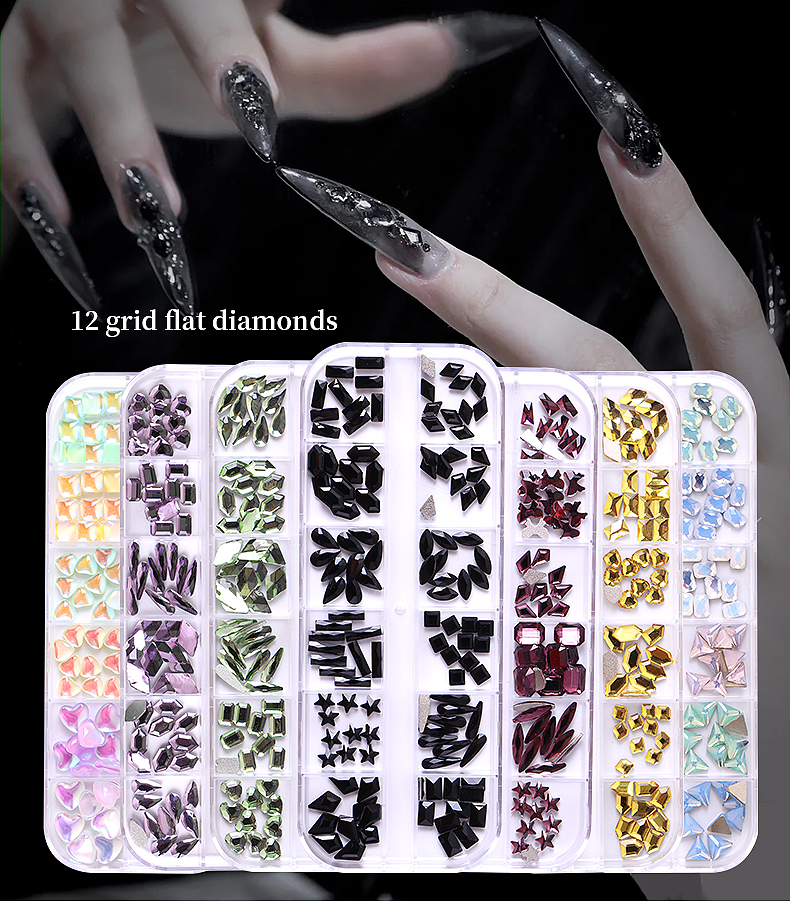 Nail Rhinestones Multi Shape Rhinestones Nail Rhinestones Flatback Crystals for Nail Art - Image 3