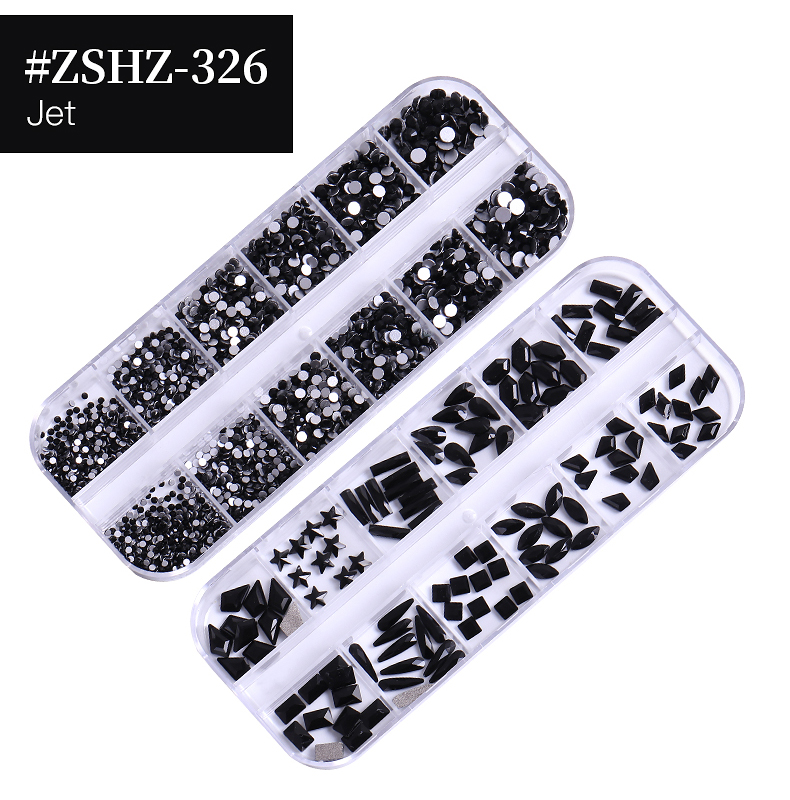 24 Grid Nail Rhinestone Crystal Stone Multi-Shape Round Beads Rhinestone Set For DIY Clothes Shoes Jewelry Making - Image 30