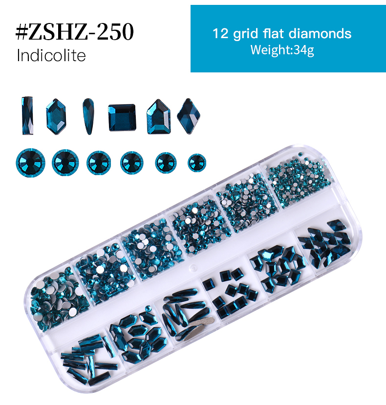 Nail Rhinestones Multi Shapes Sizes Round Beads Crystals Flat Back Nail Rhinestones for Nail Art Jewelry Craft Accessories - Image 6