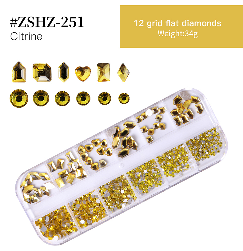Nail Rhinestones Multi Shapes Sizes Round Beads Crystals Flat Back Nail Rhinestones for Nail Art Jewelry Craft Accessories - Image 5