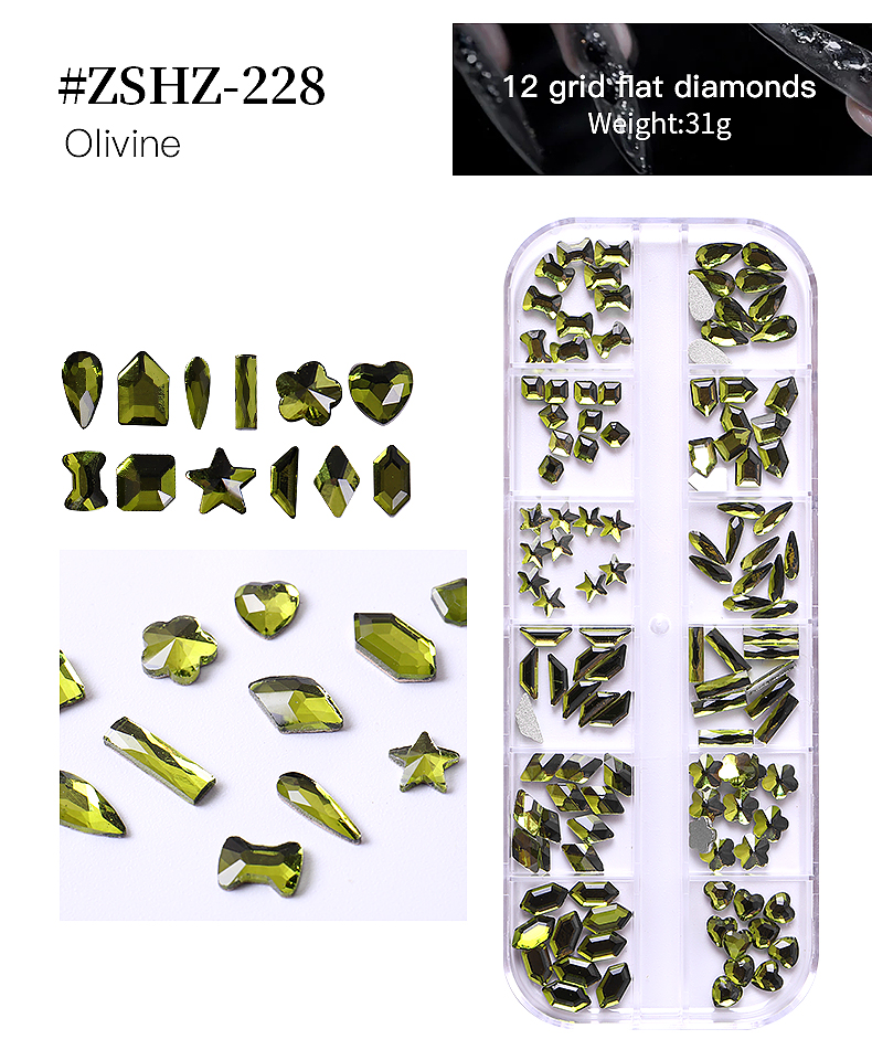 Nail Rhinestones Multi Shape Rhinestones Nail Rhinestones Flatback Crystals for Nail Art - Image 9