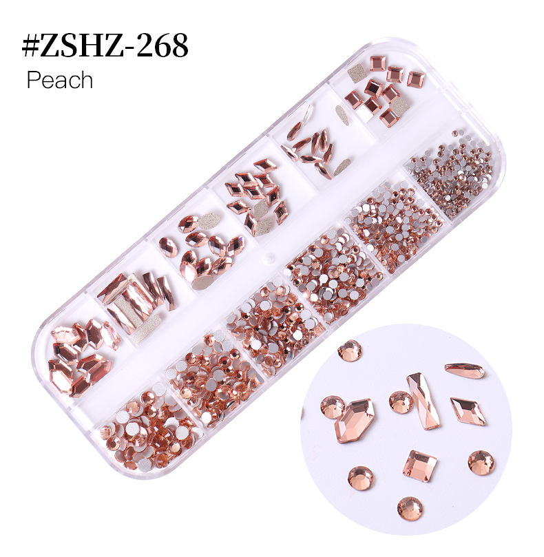 Nail Rhinestones Multi Shapes Sizes Round Beads Crystals Flat Back Nail Rhinestones for Nail Art Jewelry Craft Accessories - Image 3