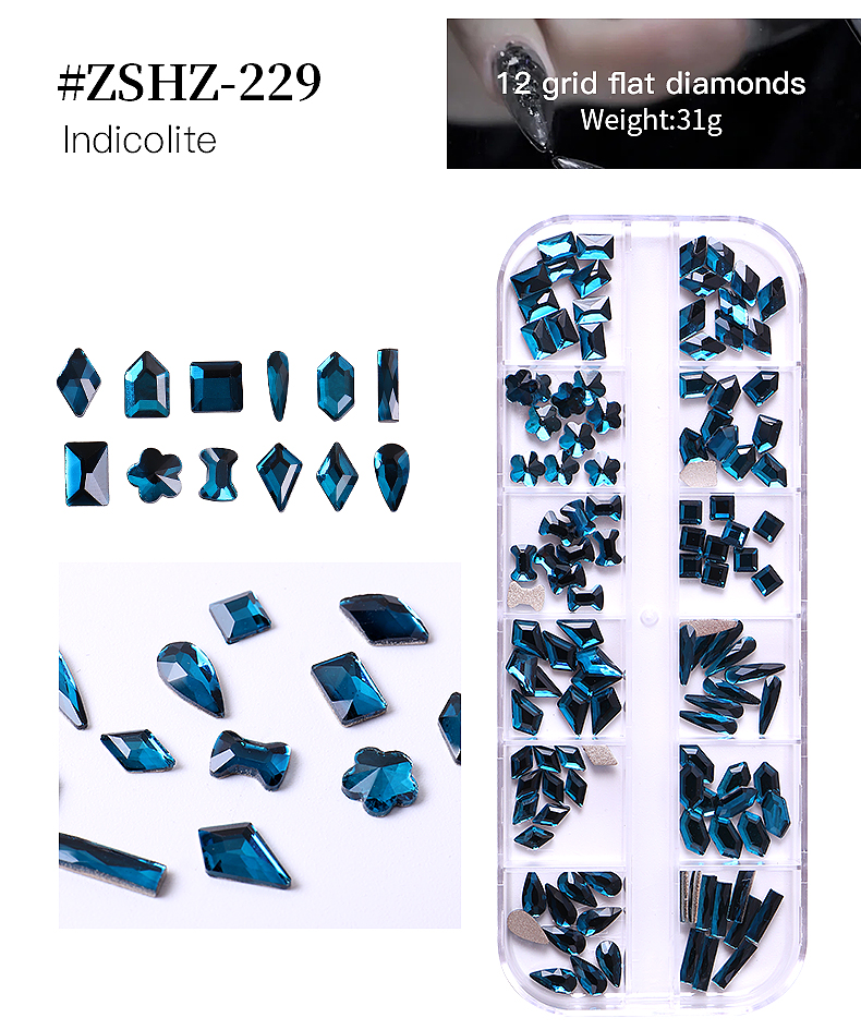Nail Rhinestones Multi Shape Rhinestones Nail Rhinestones Flatback Crystals for Nail Art - Image 8