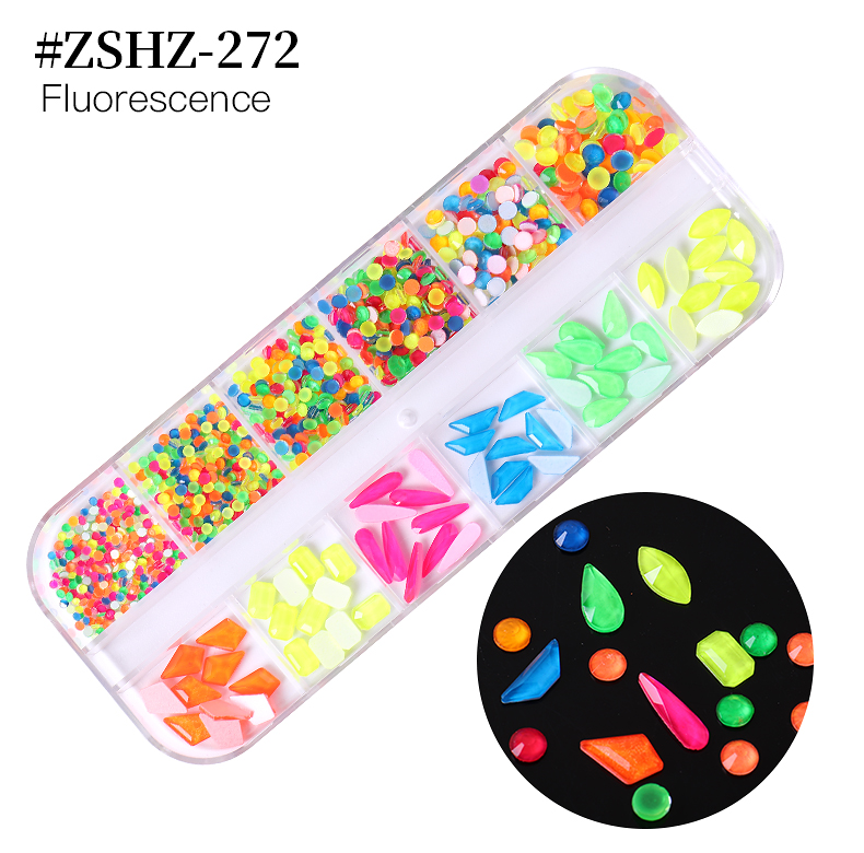 Nail Rhinestones Multi Shapes Sizes Round Beads Crystals Flat Back Nail Rhinestones for Nail Art Jewelry Craft Accessories - Image 2