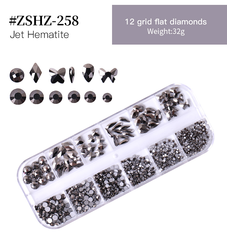 Nail Rhinestones Multi Shapes Sizes Round Beads Crystals Flat Back Nail Rhinestones for Nail Art Jewelry Craft Accessories - Image 4
