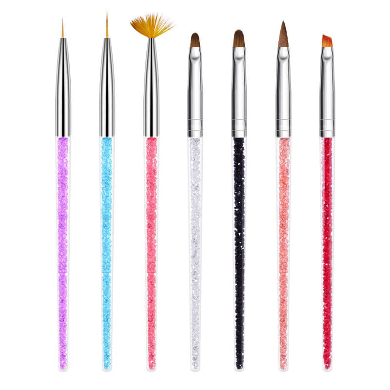 15/ Pcs UV Gel Nail Art Brush Set UV Gel Pen Builder Nail Art Flat Crystal Painting Manicure Tool - Image 3