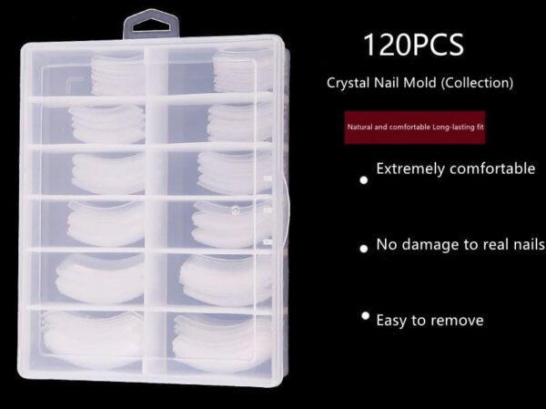 Extra Long Straight Clear Acrylic Gel Technique Nails Dual Nail Mold Extension Tips Mold Dual Form C Curve Tip - Image 13