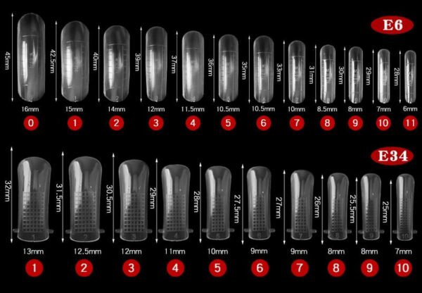Extra Long Straight Clear Acrylic Gel Technique Nails Dual Nail Mold Extension Tips Mold Dual Form C Curve Tip - Image 10
