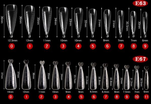 Extra Long Straight Clear Acrylic Gel Technique Nails Dual Nail Mold Extension Tips Mold Dual Form C Curve Tip - Image 8