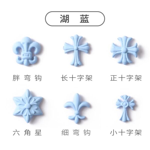 50 Pcs Macaron Nail Charms, 3D Cross Nail Charms, Punk Nail Art Accessories for Manicure, Nail Art, Crafts, Nail Decoration - Image 9