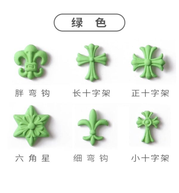 50 Pcs Macaron Nail Charms, 3D Cross Nail Charms, Punk Nail Art Accessories for Manicure, Nail Art, Crafts, Nail Decoration - Image 7