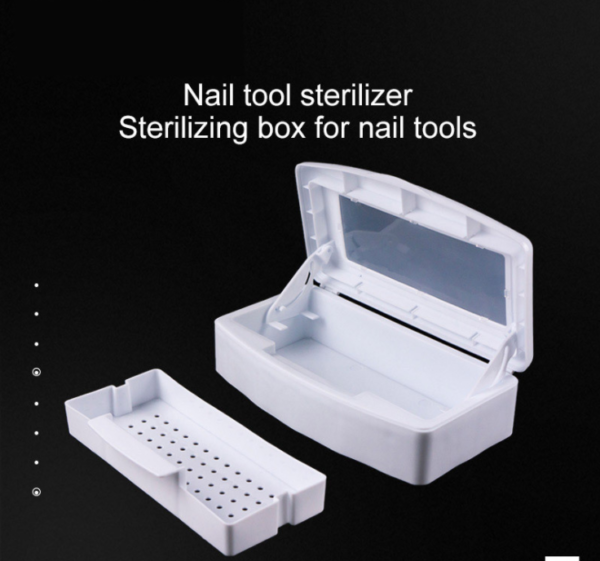 New Portable Nail Art Tweezers Tool Tray Sterilization Box Dental Household Small Storage Box Nail disinfection box - Image 3