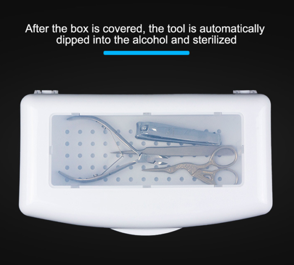 New Portable Nail Art Tweezers Tool Tray Sterilization Box Dental Household Small Storage Box Nail disinfection box - Image 4