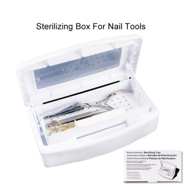 New Portable Nail Art Tweezers Tool Tray Sterilization Box Dental Household Small Storage Box Nail disinfection box - Image 5