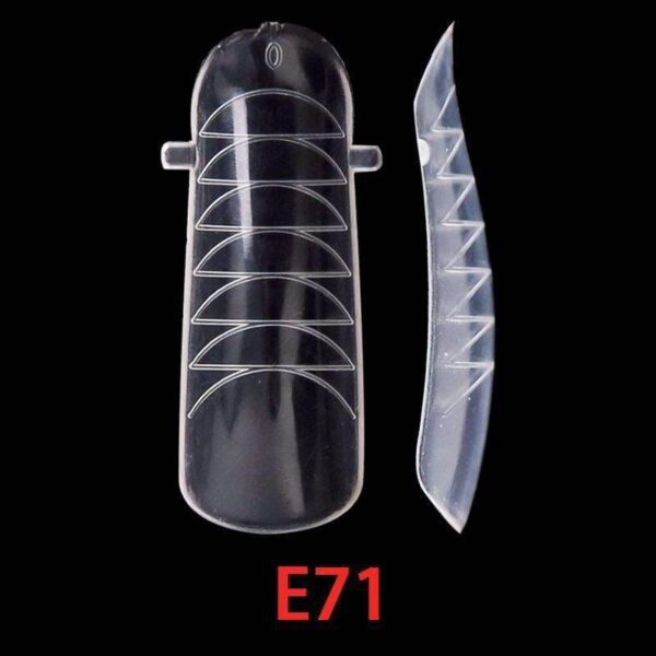Extra Long Straight Clear Acrylic Gel Technique Nails Dual Nail Mold Extension Tips Mold Dual Form C Curve Tip - Image 3