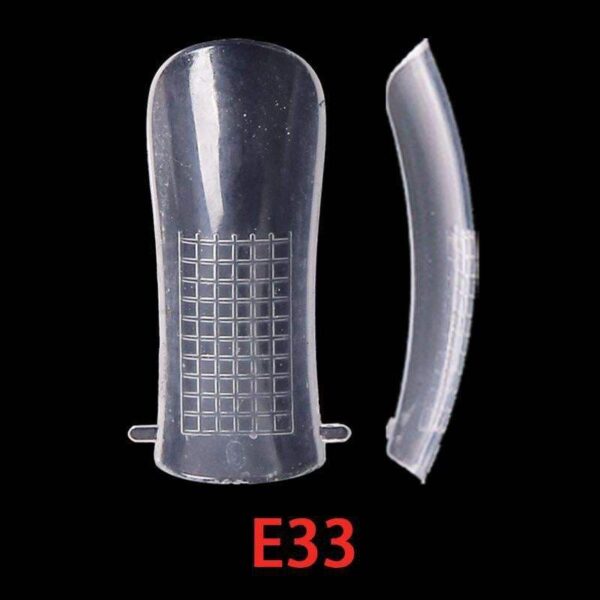 Extra Long Straight Clear Acrylic Gel Technique Nails Dual Nail Mold Extension Tips Mold Dual Form C Curve Tip - Image 5