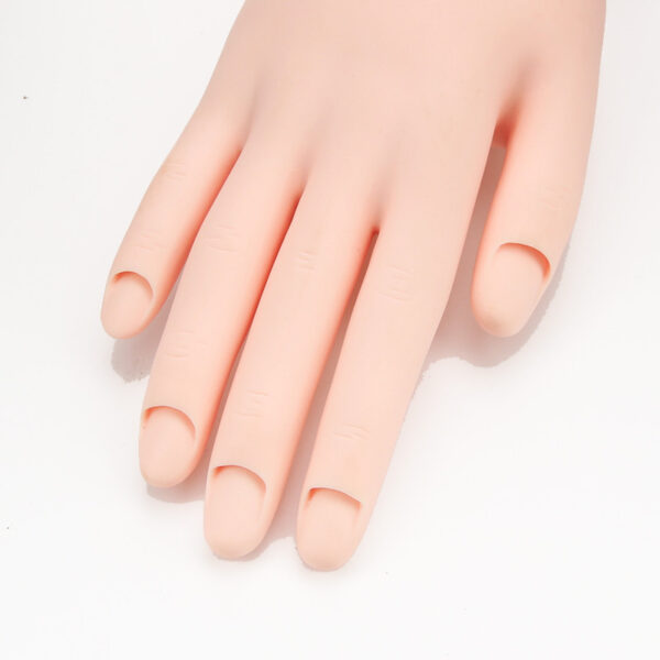 Flexible Soft Plastic Mannequin for Manicure Practice Training Hand Movable Fake Fingers Acrylic Gel False Tip Tool - Image 3