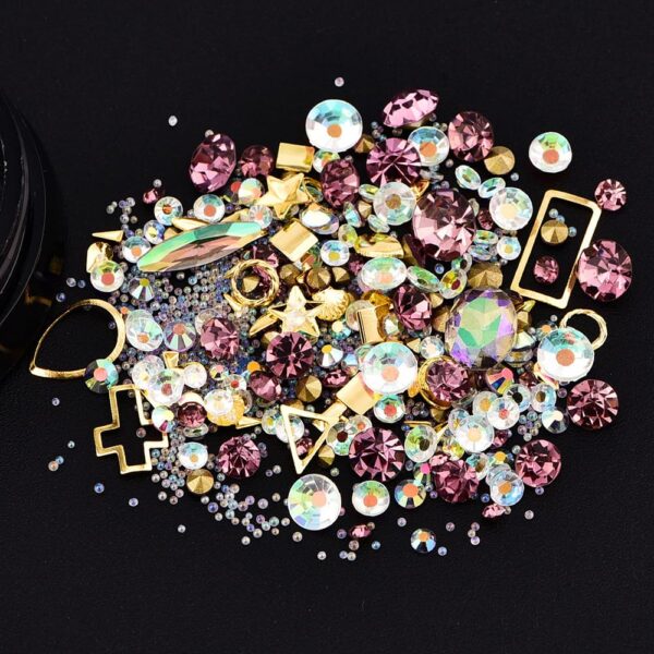 Mix Style Small Beads Crystal Decorations DIY Craft Flat Diamonds Colorful Nail Art Metal Rivet Resin Jewelry - Image 16
