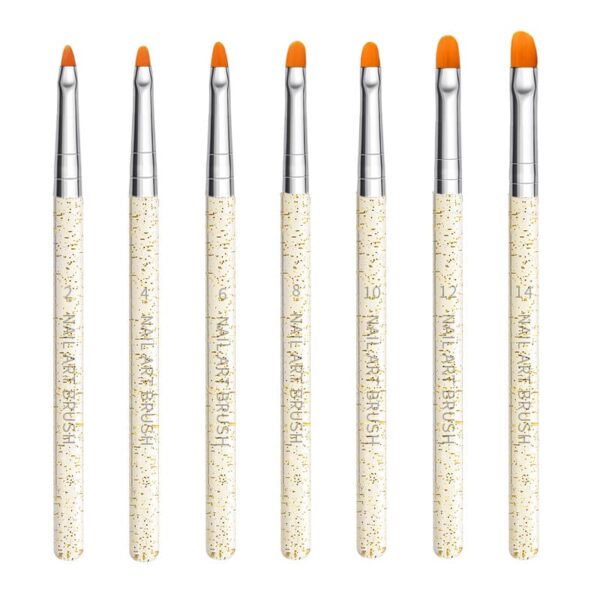 15/ Pcs UV Gel Nail Art Brush Set UV Gel Pen Builder Nail Art Flat Crystal Painting Manicure Tool - Image 5