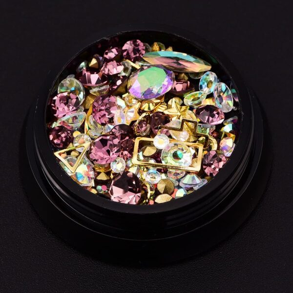 Mix Style Small Beads Crystal Decorations DIY Craft Flat Diamonds Colorful Nail Art Metal Rivet Resin Jewelry - Image 14