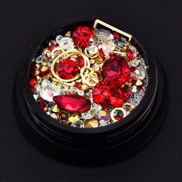 Mix Style Small Beads Crystal Decorations DIY Craft Flat Diamonds Colorful Nail Art Metal Rivet Resin Jewelry - Image 13