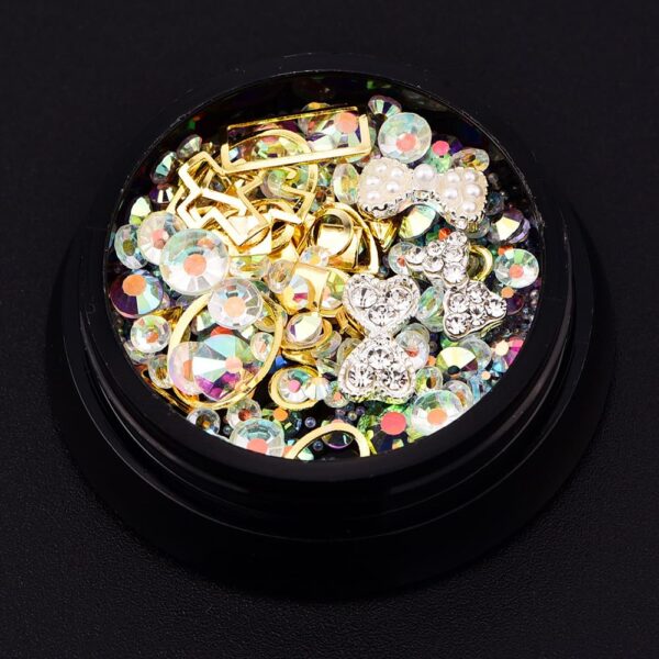 Mix Style Small Beads Crystal Decorations DIY Craft Flat Diamonds Colorful Nail Art Metal Rivet Resin Jewelry - Image 12