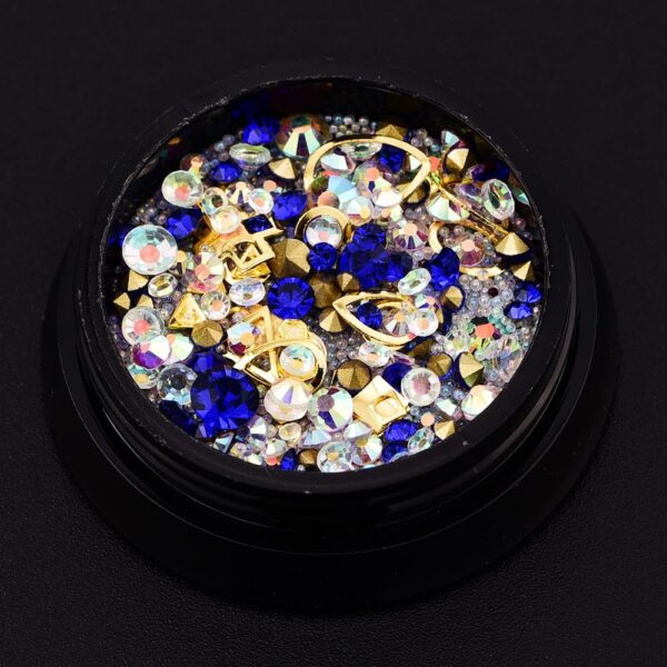 Mix Style Small Beads Crystal Decorations DIY Craft Flat Diamonds Colorful Nail Art Metal Rivet Resin Jewelry - Image 11