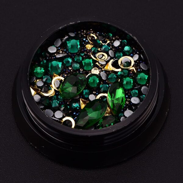 Mix Style Small Beads Crystal Decorations DIY Craft Flat Diamonds Colorful Nail Art Metal Rivet Resin Jewelry - Image 10