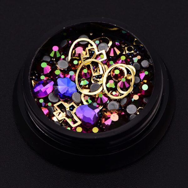 Mix Style Small Beads Crystal Decorations DIY Craft Flat Diamonds Colorful Nail Art Metal Rivet Resin Jewelry - Image 9