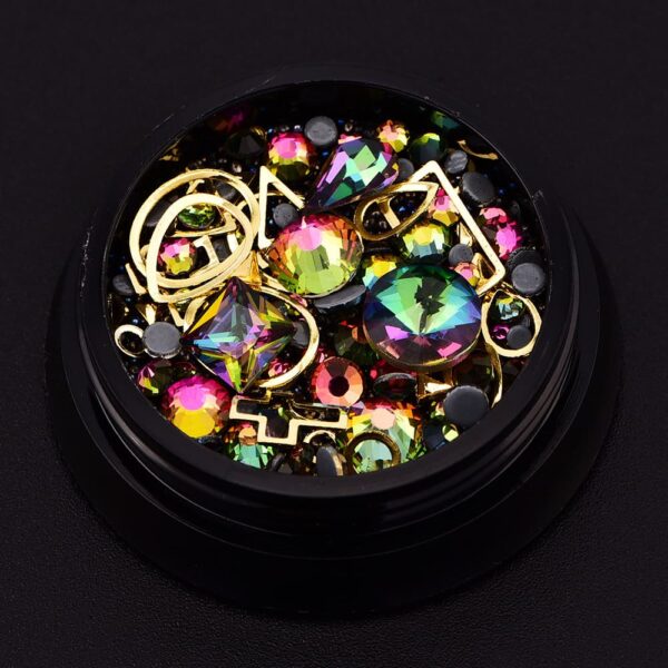 Mix Style Small Beads Crystal Decorations DIY Craft Flat Diamonds Colorful Nail Art Metal Rivet Resin Jewelry - Image 8