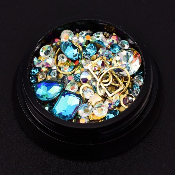 Mix Style Small Beads Crystal Decorations DIY Craft Flat Diamonds Colorful Nail Art Metal Rivet Resin Jewelry - Image 6