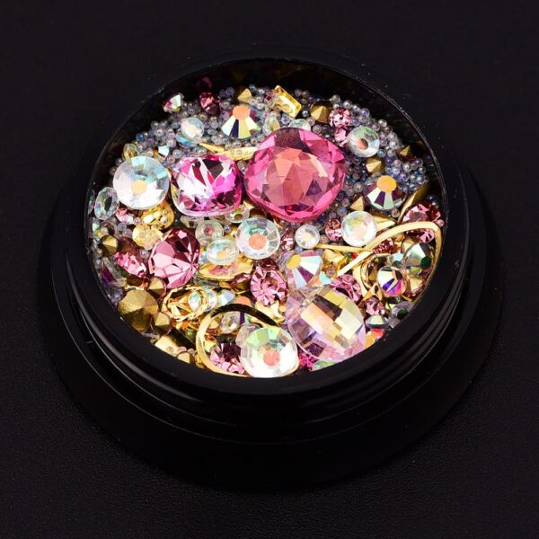 Mix Style Small Beads Crystal Decorations DIY Craft Flat Diamonds Colorful Nail Art Metal Rivet Resin Jewelry - Image 5