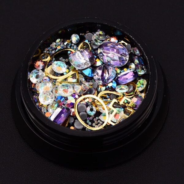 Mix Style Small Beads Crystal Decorations DIY Craft Flat Diamonds Colorful Nail Art Metal Rivet Resin Jewelry - Image 3