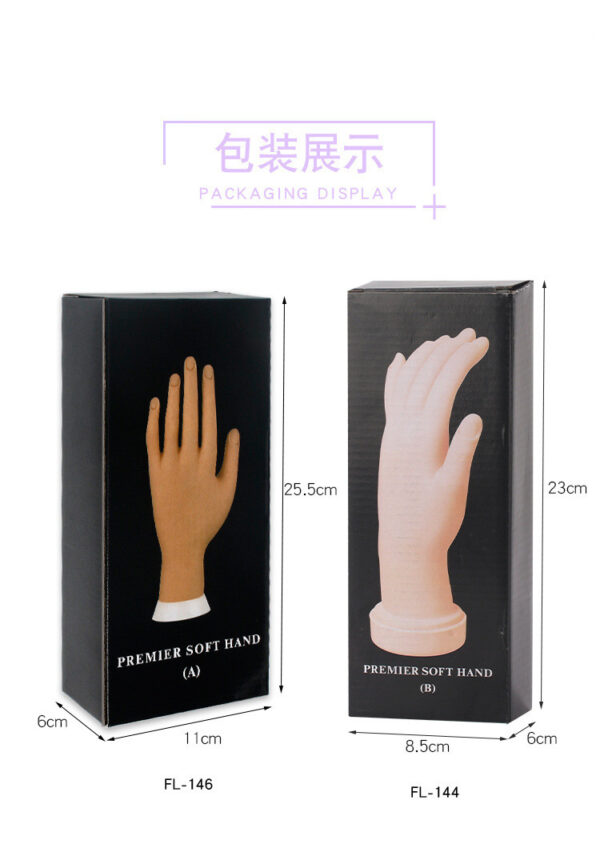 Flexible Soft Plastic Mannequin for Manicure Practice Training Hand Movable Fake Fingers Acrylic Gel False Tip Tool - Image 7