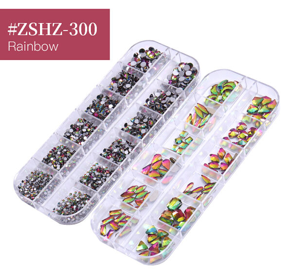 24 Grid Nail Rhinestone Crystal Stone Multi-Shape Round Beads Rhinestone Set For DIY Clothes Shoes Jewelry Making - Image 18