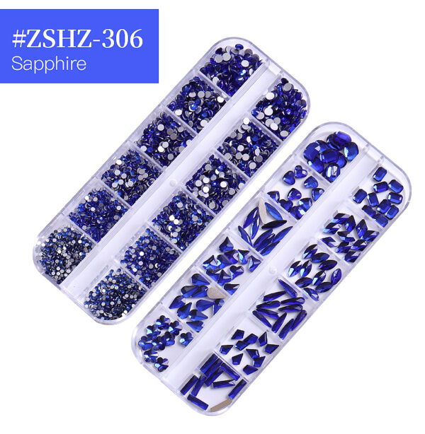 24 Grid Nail Rhinestone Crystal Stone Multi-Shape Round Beads Rhinestone Set For DIY Clothes Shoes Jewelry Making - Image 15