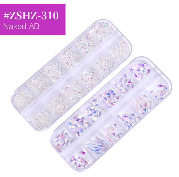 24 Grid Nail Rhinestone Crystal Stone Multi-Shape Round Beads Rhinestone Set For DIY Clothes Shoes Jewelry Making - Image 10