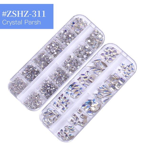 24 Grid Nail Rhinestone Crystal Stone Multi-Shape Round Beads Rhinestone Set For DIY Clothes Shoes Jewelry Making - Image 9