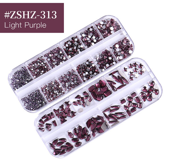 24 Grid Nail Rhinestone Crystal Stone Multi-Shape Round Beads Rhinestone Set For DIY Clothes Shoes Jewelry Making - Image 7