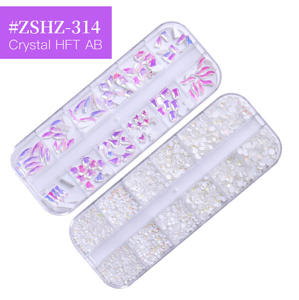 24 Grid Nail Rhinestone Crystal Stone Multi-Shape Round Beads Rhinestone Set For DIY Clothes Shoes Jewelry Making - Image 6