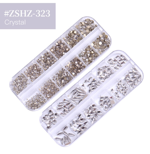 24 Grid Nail Rhinestone Crystal Stone Multi-Shape Round Beads Rhinestone Set For DIY Clothes Shoes Jewelry Making - Image 33