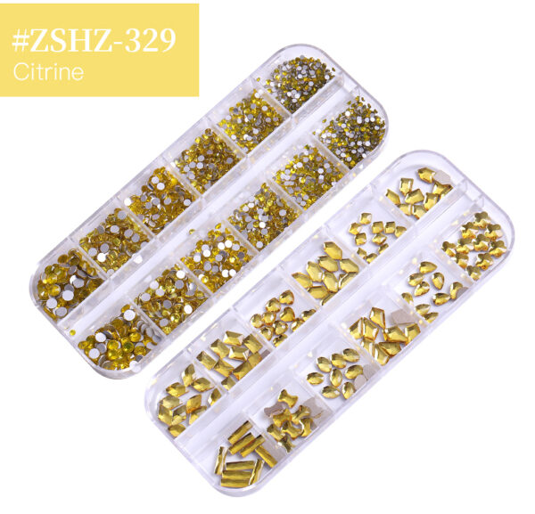 24 Grid Nail Rhinestone Crystal Stone Multi-Shape Round Beads Rhinestone Set For DIY Clothes Shoes Jewelry Making - Image 27