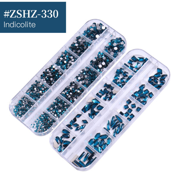 24 Grid Nail Rhinestone Crystal Stone Multi-Shape Round Beads Rhinestone Set For DIY Clothes Shoes Jewelry Making - Image 26