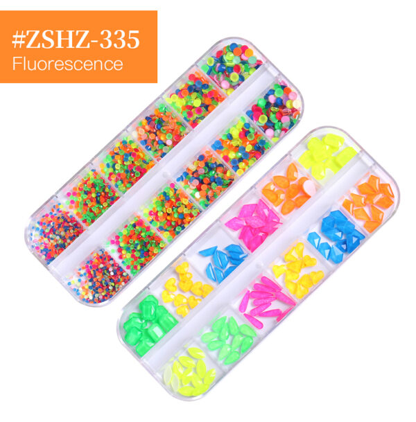 24 Grid Nail Rhinestone Crystal Stone Multi-Shape Round Beads Rhinestone Set For DIY Clothes Shoes Jewelry Making - Image 21